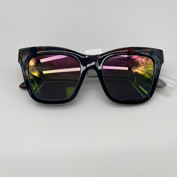 KURT GEIGER NWT Sunglasses, Cat Eye 53mm, Havana Crystal Purple / Rainbow - Picture 13 of 16